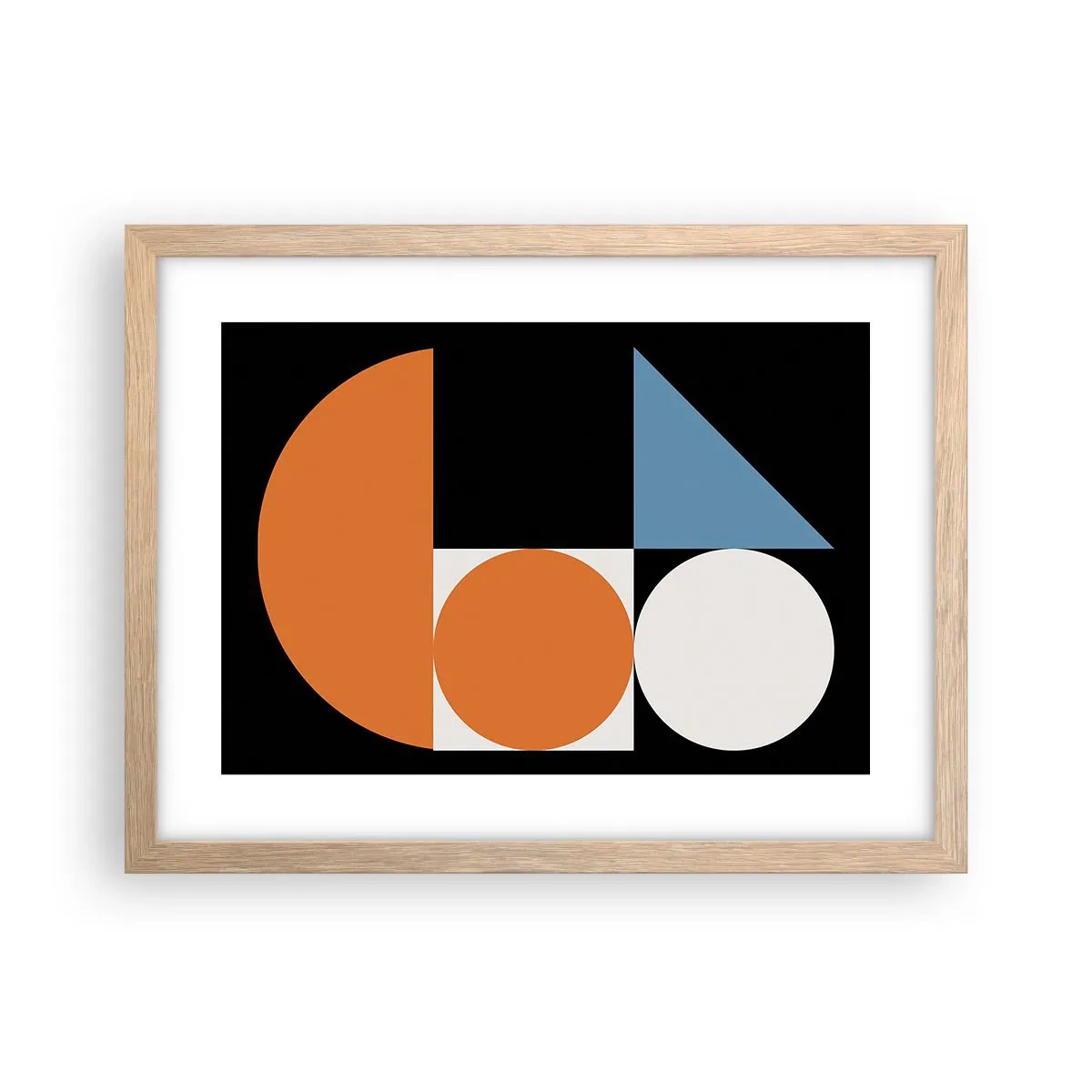 Poster in cornice rovere chiaro - Composizione di figure - 40x30 cm