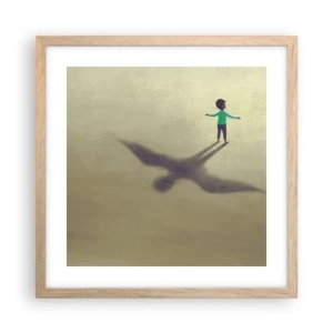 Poster in cornice rovere chiaro - Eroe del futuro - 40x40 cm