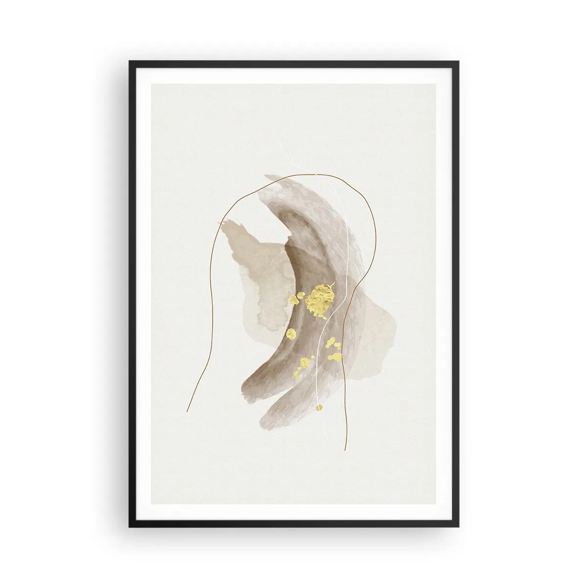 Poster in cornice nera - Incontro nello spazio - 70x100 cm