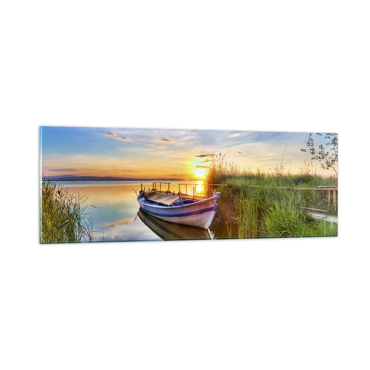 Quadro su vetro - L'insenatura dei sogni realizzati - 90x30 cm