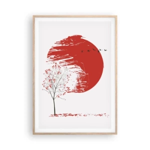 Poster in cornice rovere chiaro - Conosci questo paese? - 70x100 cm