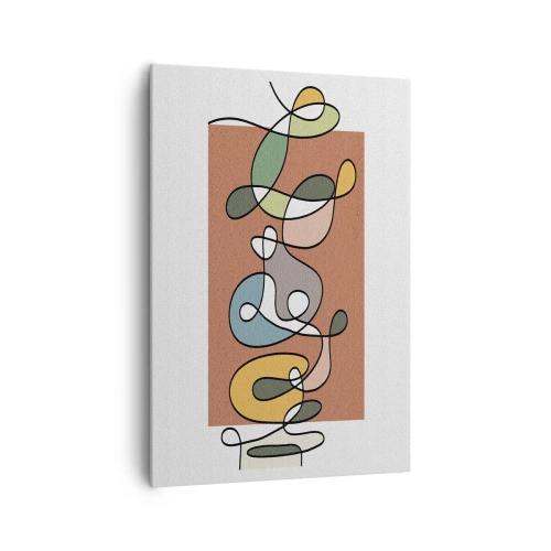 Quadro su tela - Stampe su Tela - Astrazione: saltello colorato - 70x100 cm