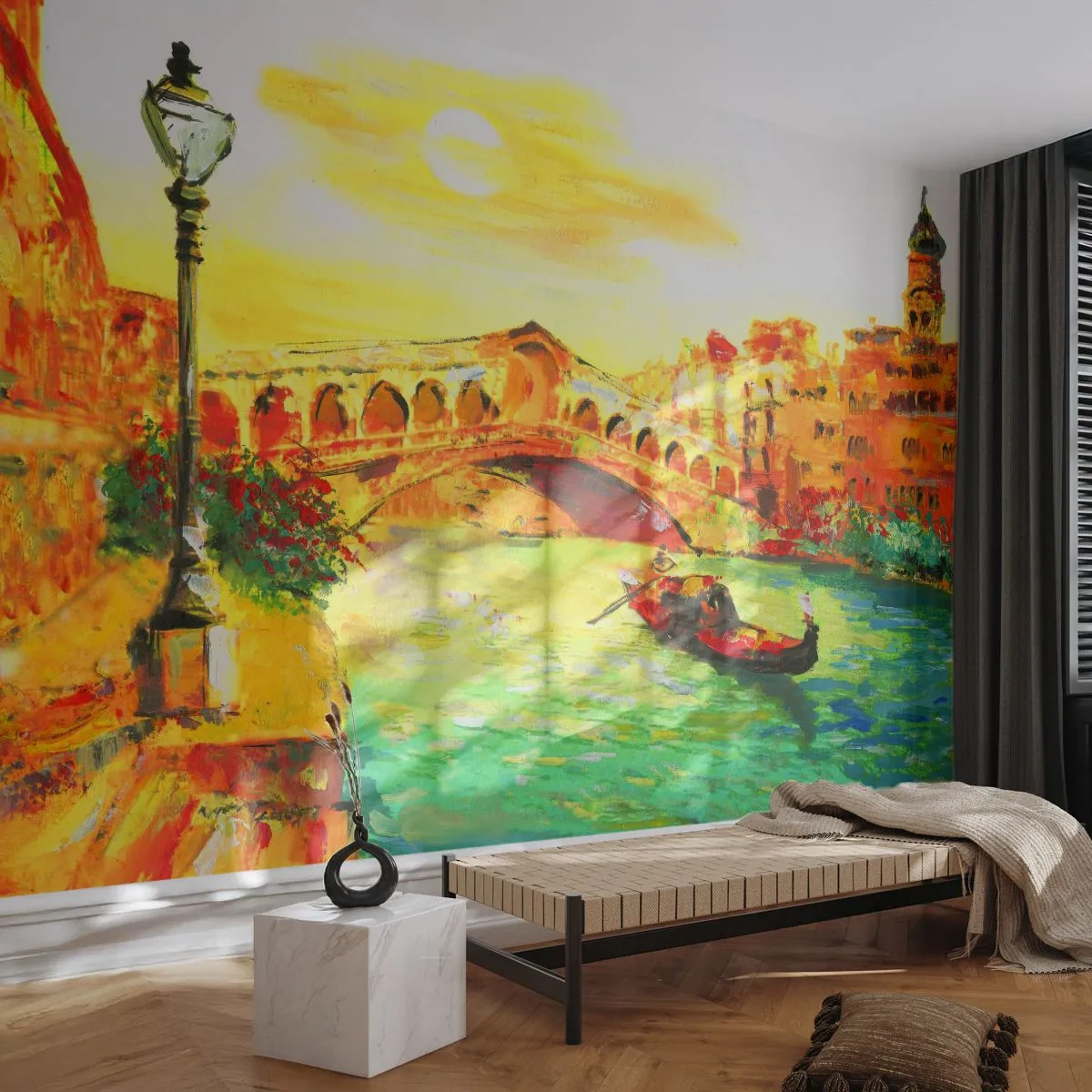 Fotomurali Autoadesivo Deluxe Sticker - Il pellegrinaggio degli innamorati - Venezia, Città, Architettura - 300x210 cm