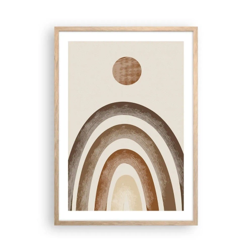 Poster in cornice rovere chiaro - In una galassia lontana - 50x70 cm