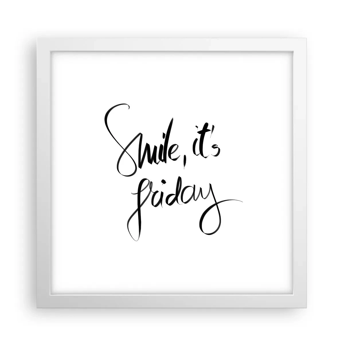 Poster in cornice bianca - Vera gioia - 30x30 cm