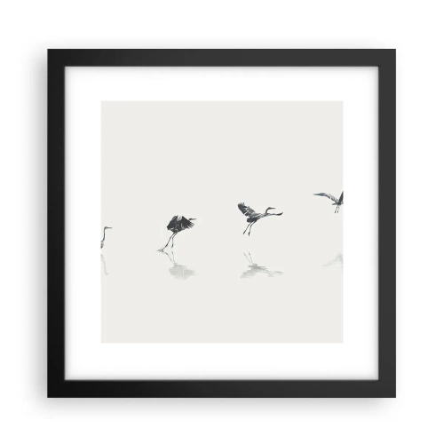 Poster in cornice nera - Quattro semplici passi - 30x30 cm