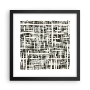Poster in cornice nera - Composizione tessuta - 30x30 cm