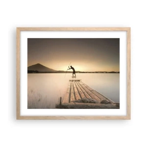 Poster in cornice rovere chiaro - Prima del riposo - 50x40 cm