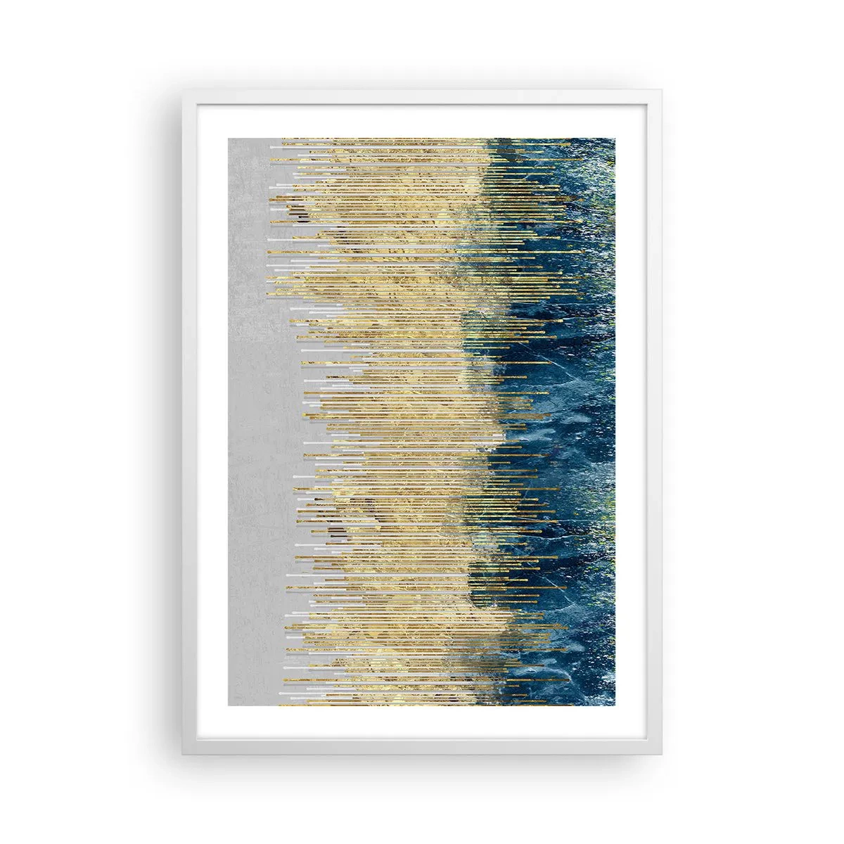 Poster in cornice bianca - Confine dorato - 50x70 cm