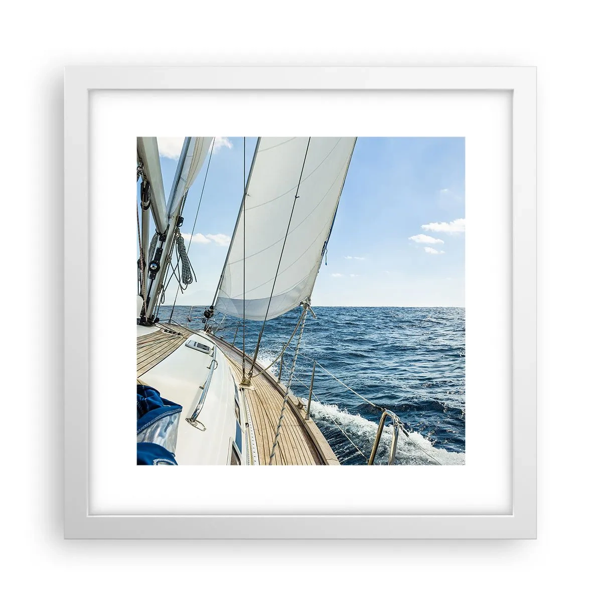 Poster in cornice bianca - Benvenuta avventura - 30x30 cm