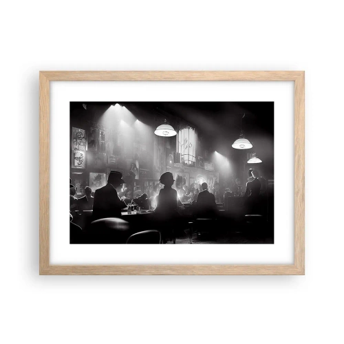 Poster in cornice rovere chiaro - Nell'atmosfera jazz - 40x30 cm