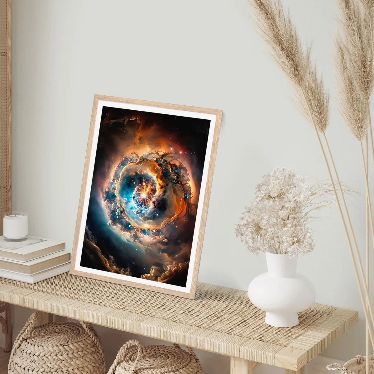 Poster in cornice rovere chiaro - L'inizio - 50x70 cm