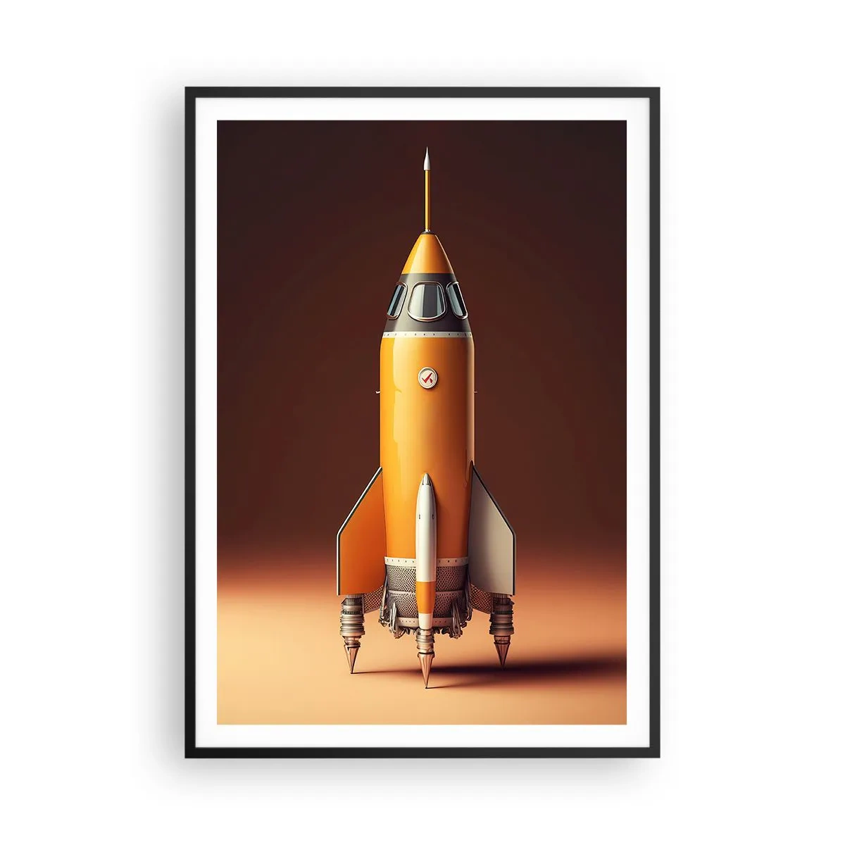 Poster in cornice nera - Si inizia dai sogni - 70x100 cm