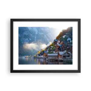 Poster in cornice nera - Atmosfera alpina - 40x30 cm