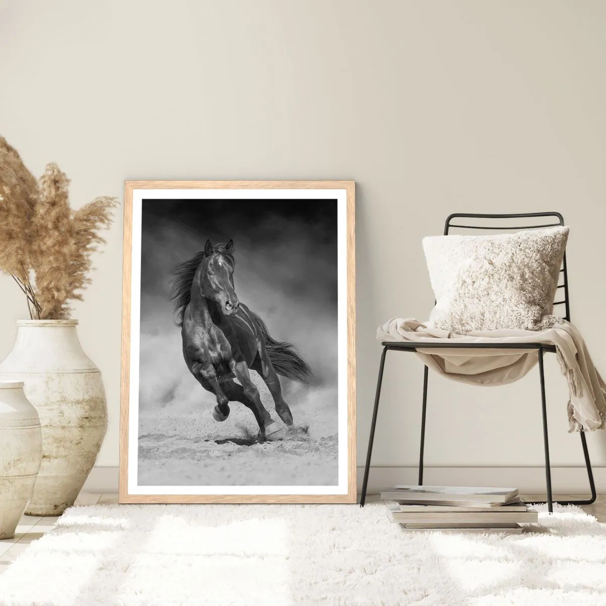 Poster in cornice rovere chiaro - Degno dell'emiro - 70x100 cm