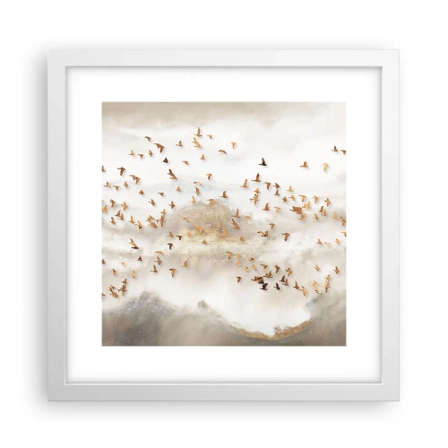 Poster in cornice bianca - È giunto il momento... - 30x30 cm