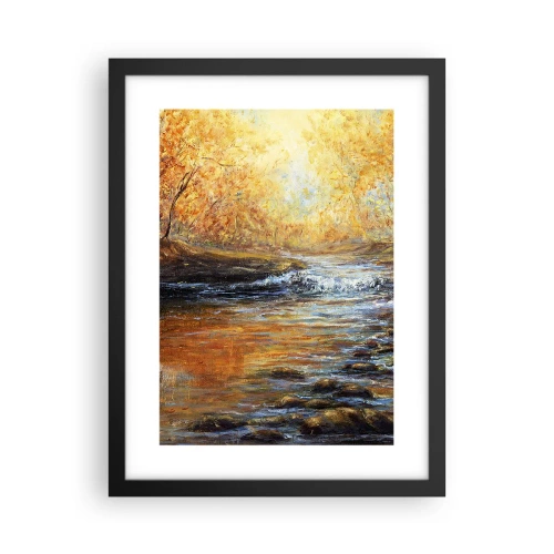 Poster in cornice nera - Ruscello d'oro - 30x40 cm