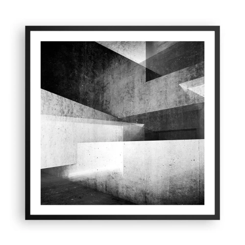 Poster in cornice nera - La struttura dello spazio - 60x60 cm