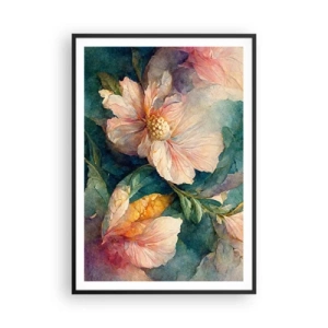 Poster in cornice nera - Delicatezza pura - 70x100 cm