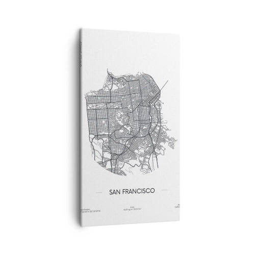 Quadro su tela - Stampe su Tela - Anatomia di San Francisco - 45x80 cm