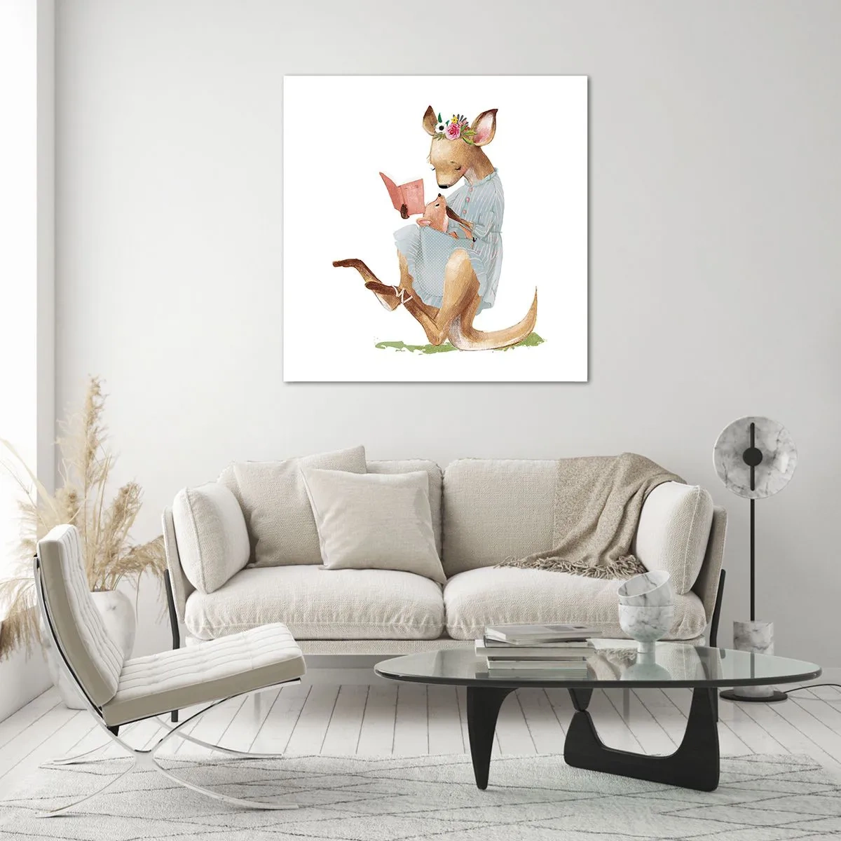 Quadro su vetro - Mamma, leggimi - 70x70 cm