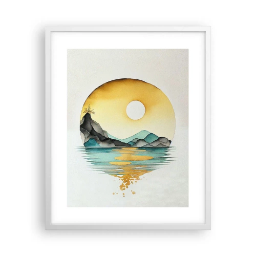 Poster in cornice bianca - Nel cerchio della bellezza - 40x50 cm