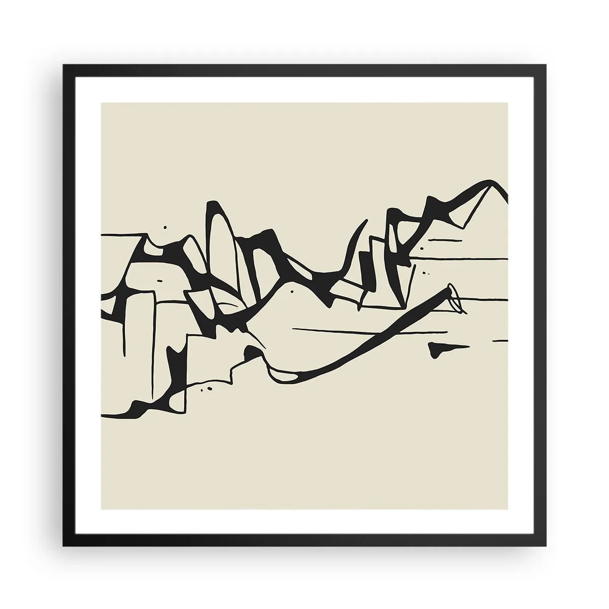 Poster in cornice nera - Forse è un paesaggio - 60x60 cm