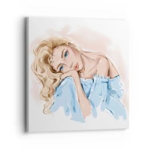 Quadro su tela - Stampe su Tela - Sognante nel blu - 30x30 cm