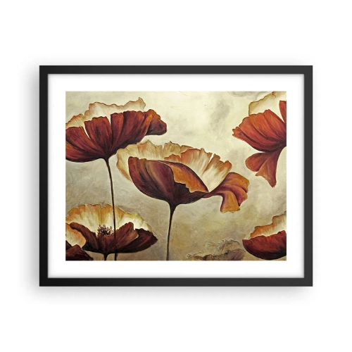 Poster in cornice nera - Nei prati e nei campi - 50x40 cm