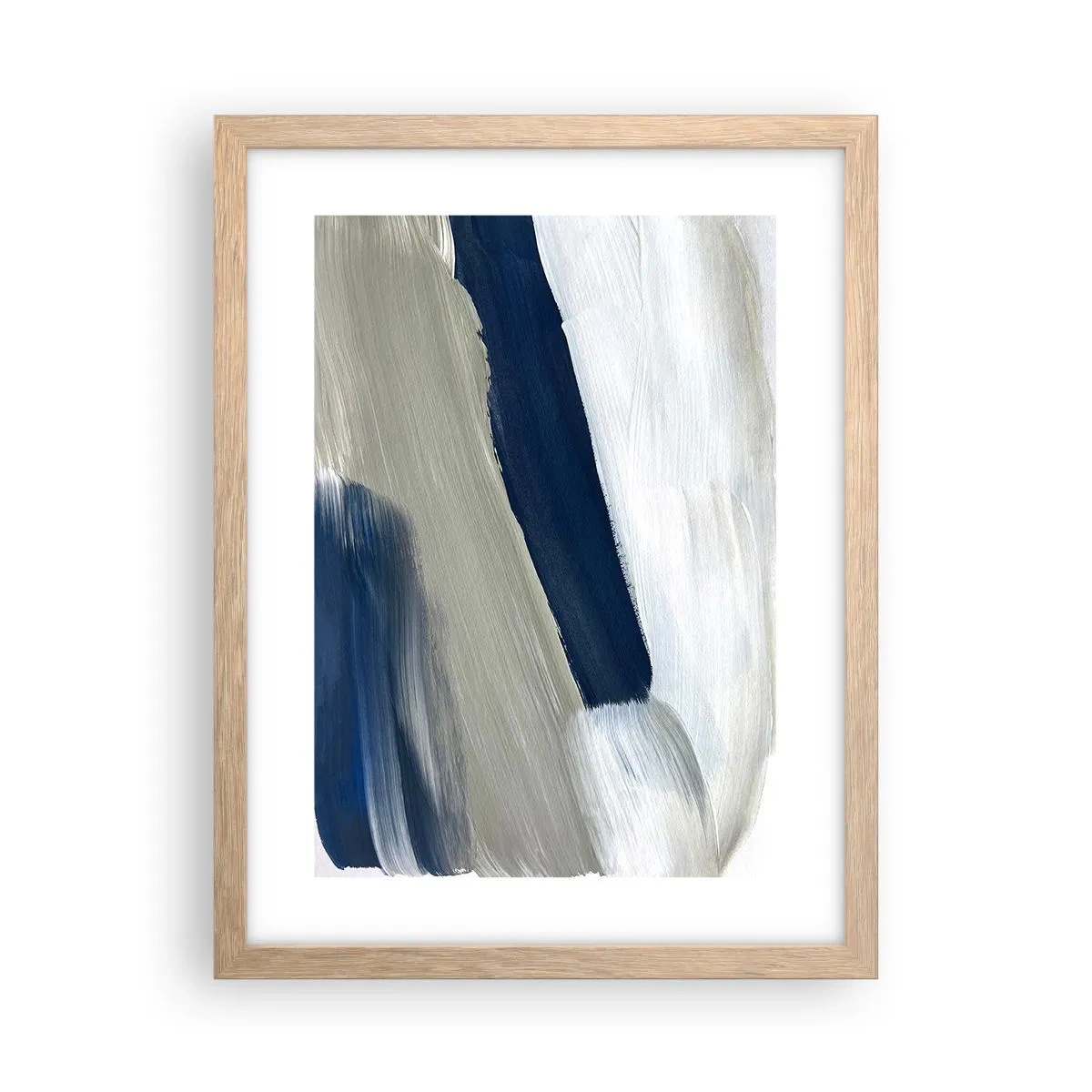 Poster in cornice rovere chiaro - Incontro con il bianco - 30x40 cm