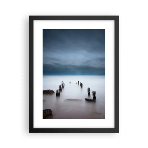 Poster in cornice nera - Lago pensieroso - 30x40 cm