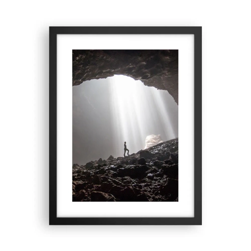 Poster in cornice nera - Grotta luminosa - 30x40 cm