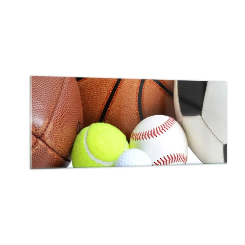 Quadro su vetro - La palla ci unisce! - 100x40 cm