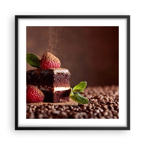 Poster in cornice nera - La vita è dolce - 50x50 cm