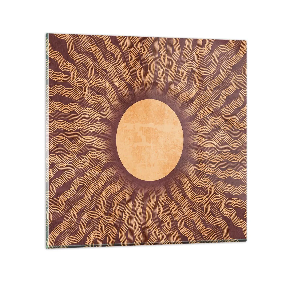 Quadro su vetro - L'icona del sole - 40x40 cm