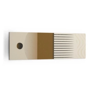 Quadro su tela - Stampe su Tela - Composizione geometrica astratta nei toni del beige e del marrone - 160x50cm - Diversi stati - Decorazione murale moderna per soggiorno e camera da letto ARTTOR