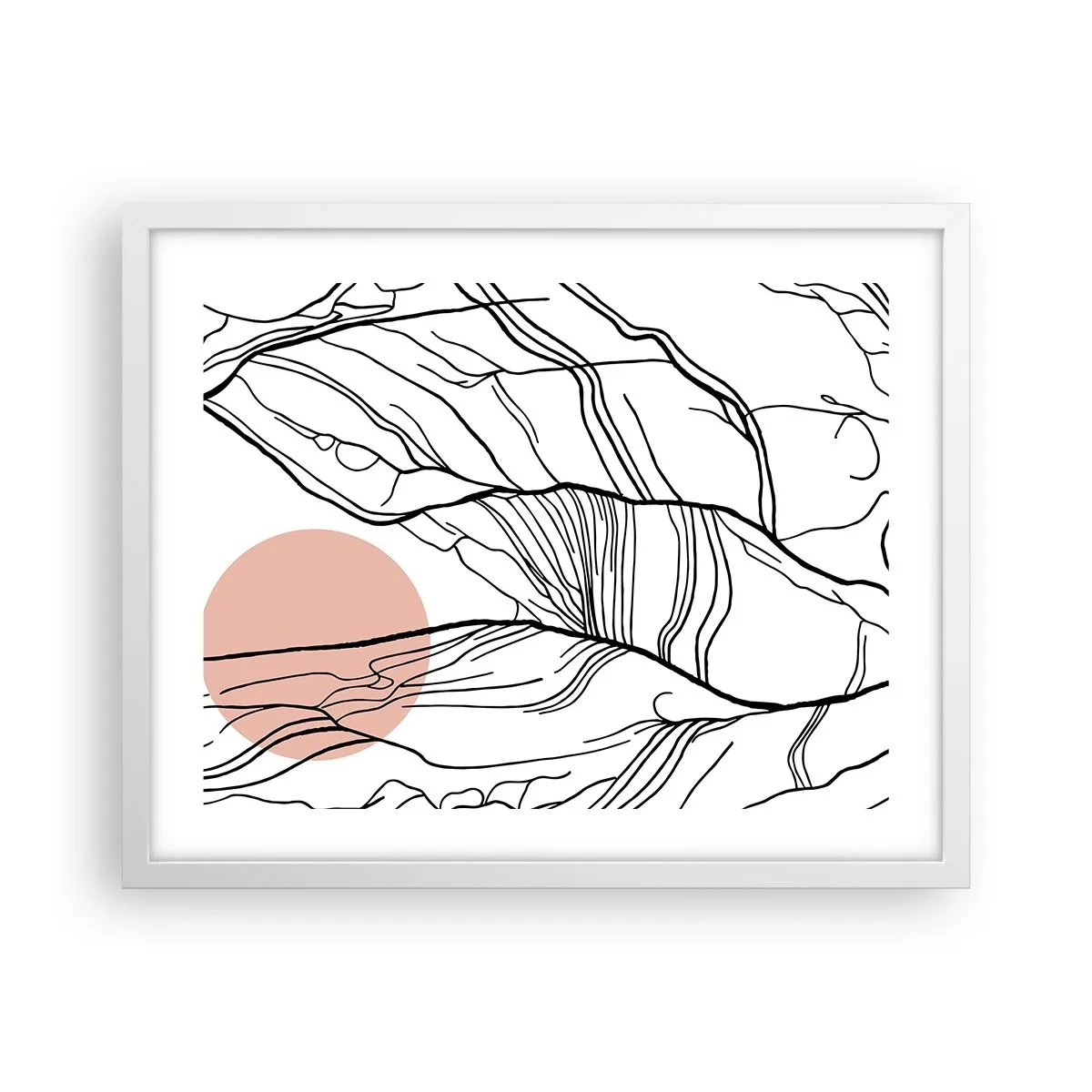 Poster in cornice bianca - Nella rete dei rami - 50x40 cm