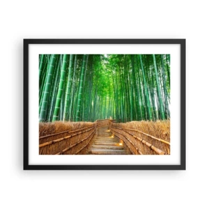 Poster in cornice nera - Essenza della natura asiatica - 50x40 cm