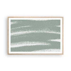 Poster in cornice rovere chiaro - Astrazione in clima invernale - 91x61 cm