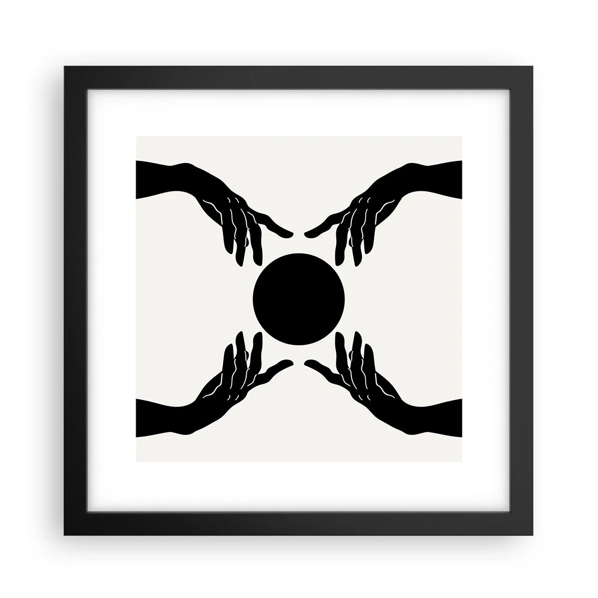 Poster in cornice nera - Segno misterioso - 30x30 cm