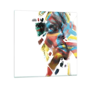 Quadro su vetro - Personalità colorata - 50x50 cm