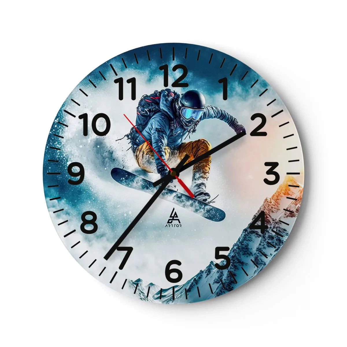 Orologio da parete - Orologio in Vetro - Emozioni estreme - 30x30 cm