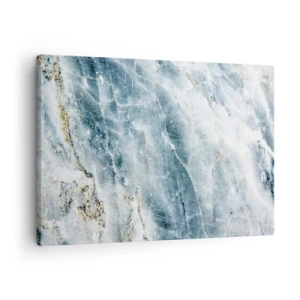 Quadro su tela - Stampe su Tela - Texture marmorea nei toni del blu e del bianco - 70x50cm - Mondo di ghiaccio - Decorazione murale moderna per soggiorno e camera da letto ARTTOR