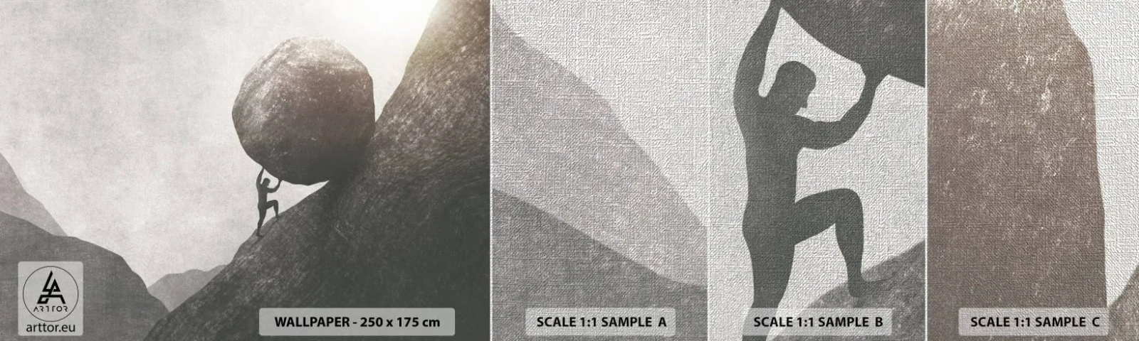 Campione di Fotomurale Premium Canvas - Credo contro ogni speranza - Astrazione, Pezzo, Forza - 100x30 cm