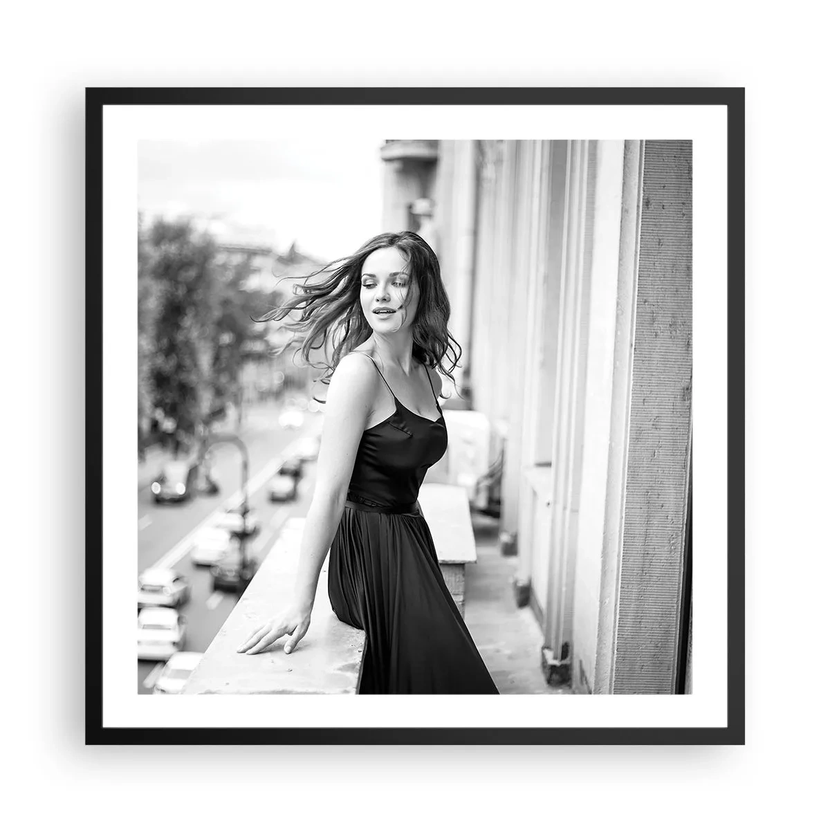 Poster in cornice nera - Sicuramente parigina - 60x60 cm