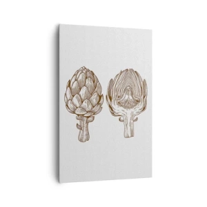 Quadro su tela - Stampe su Tela - Disegno d'arte d'epoca di un carciofo - 80x120cm - Lezione di anatomia - Decorazione murale moderna per soggiorno e camera da letto ARTTOR