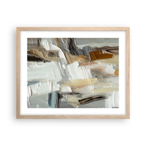 Poster in cornice rovere chiaro - Strati colorati - 50x40 cm