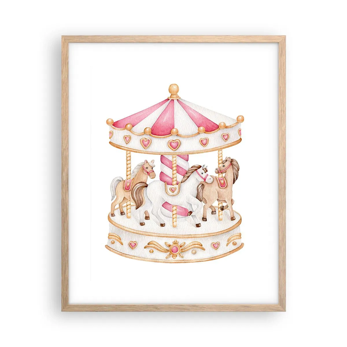 Poster in cornice rovere chiaro - Il dolce mondo dell'infanzia - 40x50 cm