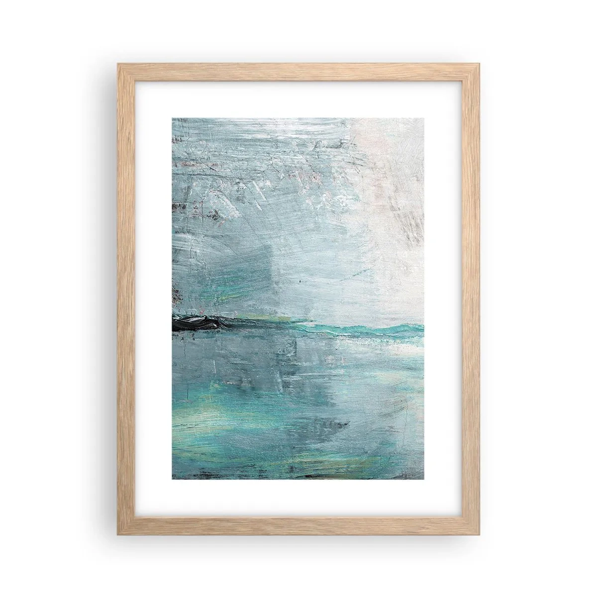 Poster in cornice rovere chiaro - Orizzonte nel blu - 30x40 cm