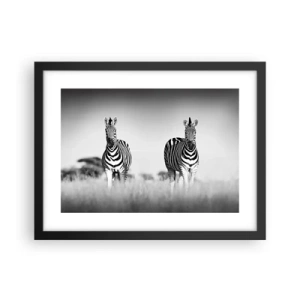 Poster in cornice nera - E tuttavia il mondo è bianco e nero - 40x30 cm